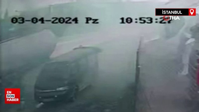 Ataşehir’de tankerin patlama anı