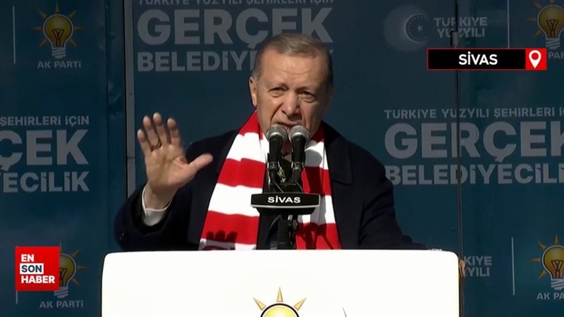 Cumhurbaşkanı Recep Tayyip Erdoğan, Sivas'ta konuşuyor