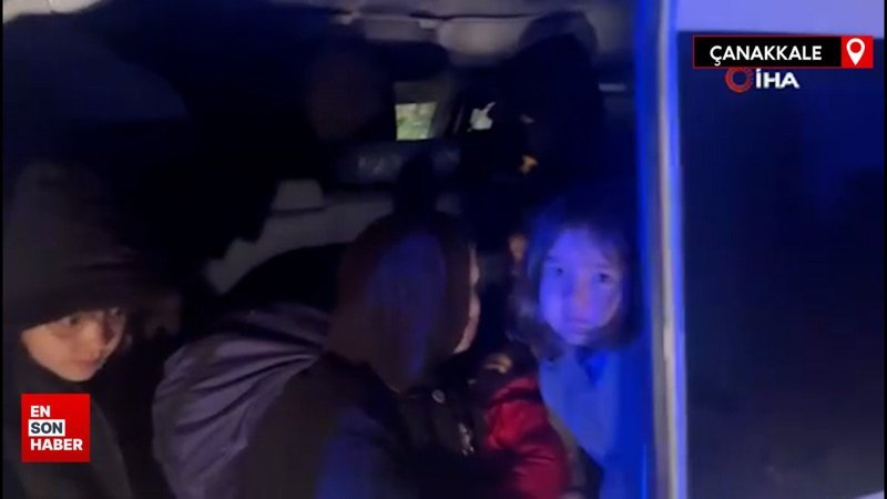 Çanakkale Ezine’de 15 kaçak göçmen yakalandı