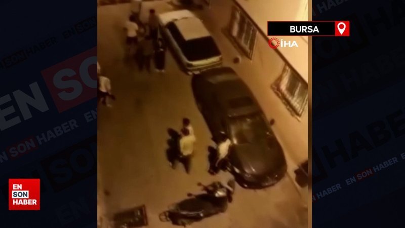 Bursa'da komşuların park kavgası kamerada