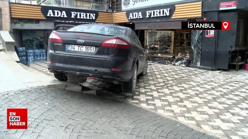 Büyükçekmece'de otomobil fırına daldı