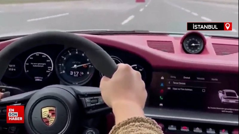 İstanbul'da otomobiliyle 317 kilometre hız yapan sürücü gözaltına alındı