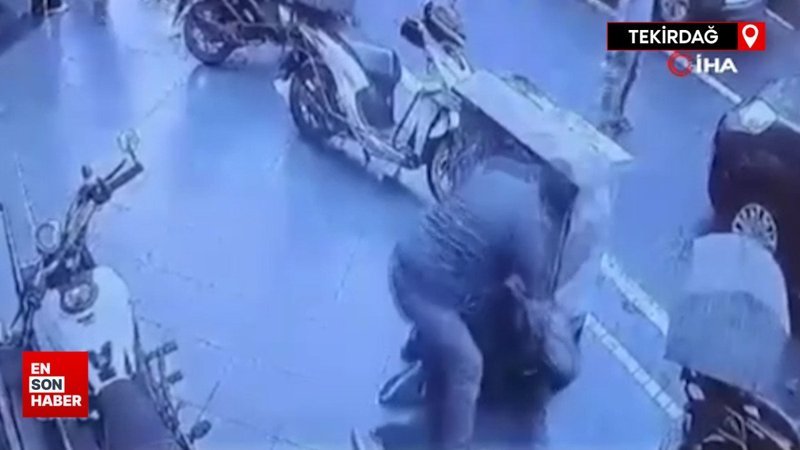 Tekirdağ’da sokak ortasında husumetlisinin kafasına taşla vurdu