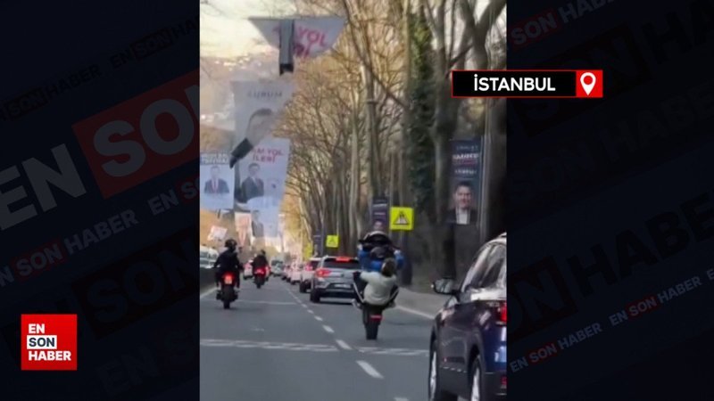Sarıyer'de motosikletlilerin tehlikeli yolculuğu