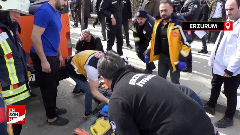 Erzurum’da meydana gelen ve 3 aracın karıştığı trafik kazası