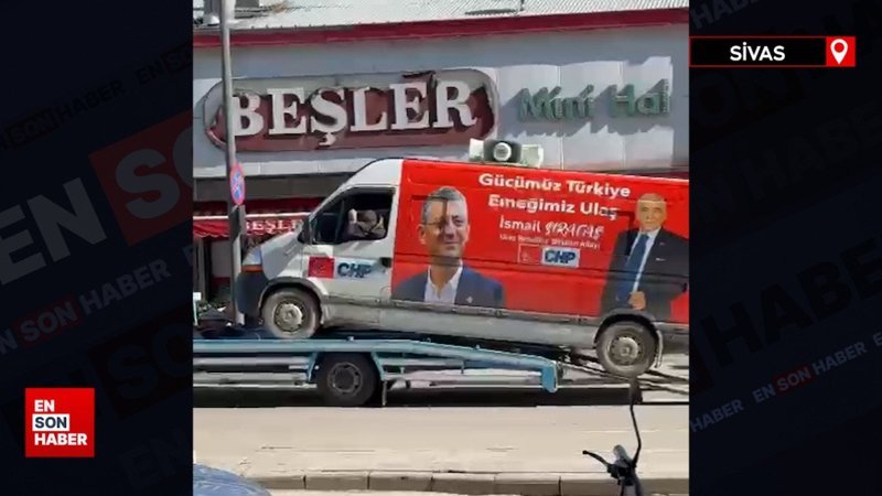 Sivas'ta CHP'nin seçim aracı yolda kaldı