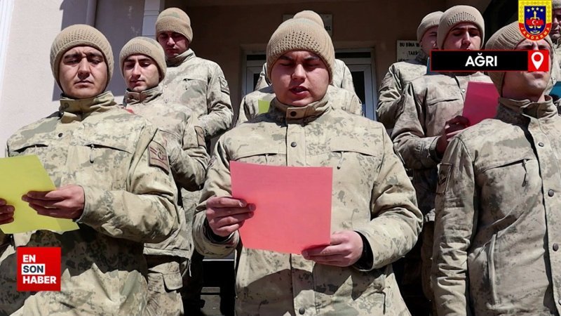 Türkiye-İran sınırında görevli asker çocukların mektubuyla duygulandı