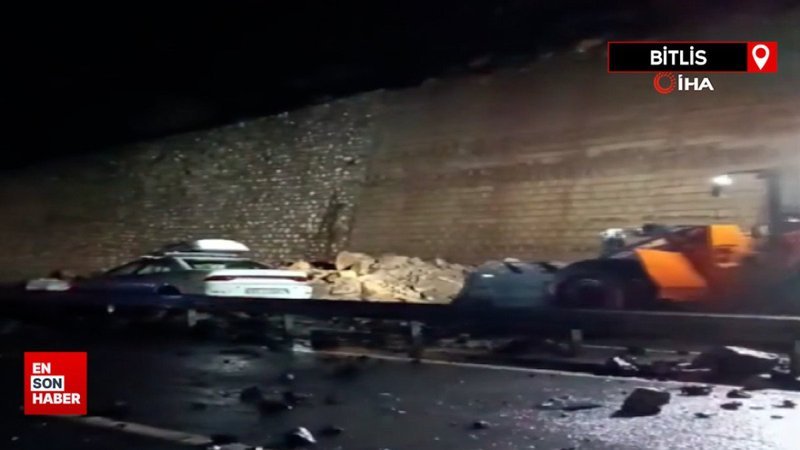 Bitlis’te etkili olan yağış heyelana neden oldu