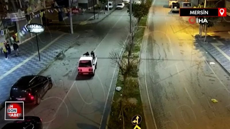 Mersin'de oto hırsızı önce kameraya sonra polise yakalandı