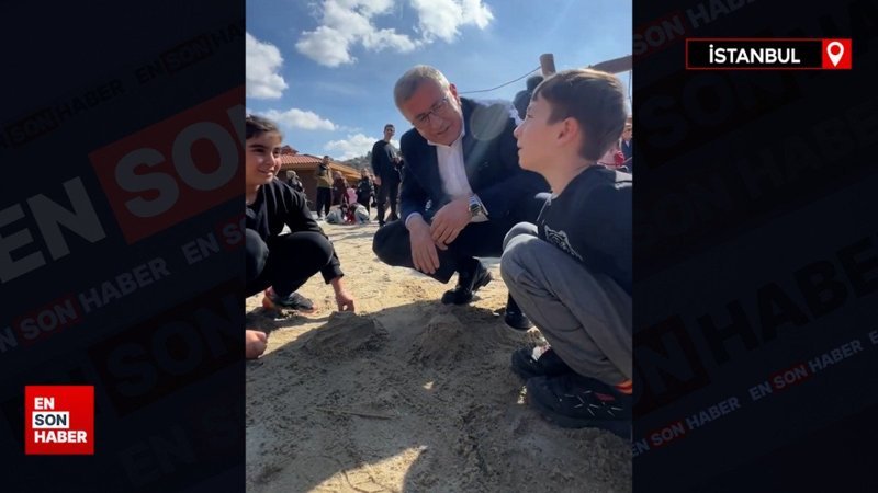 Hilmi Türkmen, Çocuk Köyü'nde çocuklarla oynadı