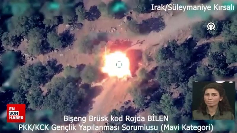 PKK/KCK'nın sözde sorumlularından Rojda Bilen'inetkisiz hale getirilme anı