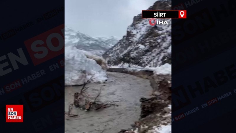 Siirt'te Pervari-Çatak yolu çığ nedeniyle ulaşıma kapandı