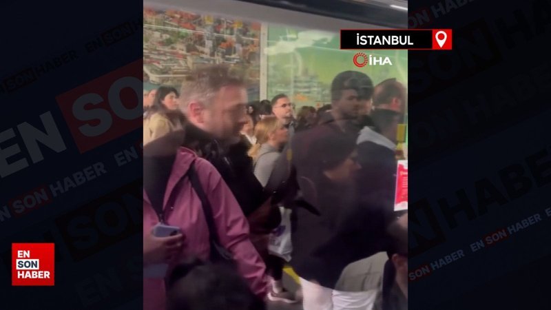 Zinicirlikuyu’da metrobüse binemedim kavgası kamerada