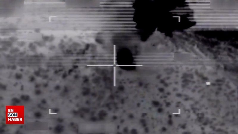 Irak'ın kuzeyinde 39 terör hedefinin vurulma anı