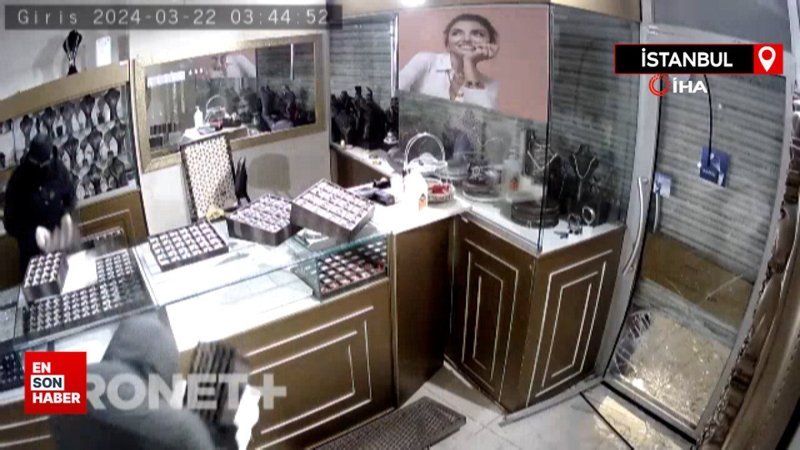 Esenyurt’ta 3 dakika içinde kuyumcudan 15 milyon lira değerinde altın çalan hırsızlar