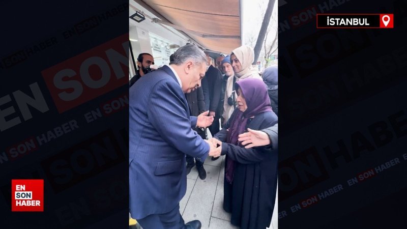 Fahrettin Koca Bayrampaşa'da esnafı ziyaret etti