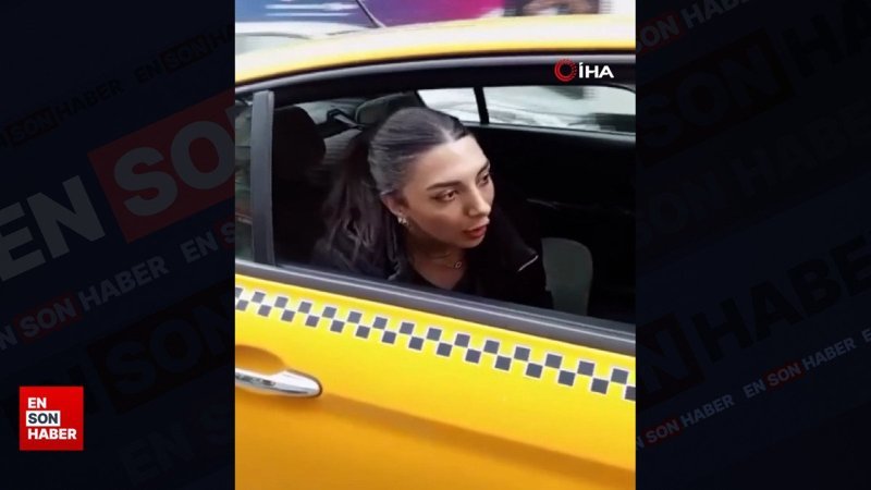 Beyoğlu’nda taksici ile yolcu arasında kavga kamerada
