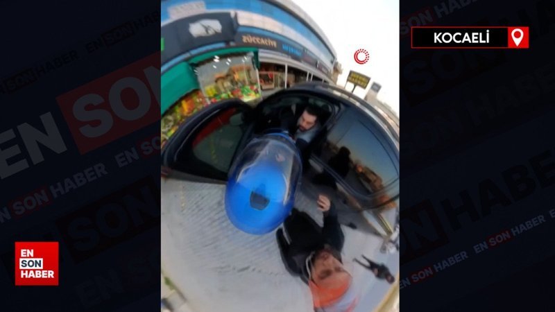 Kocaeli'de trafikte ters köşe: Kavga edecekken bir anda böyle sarıldılar