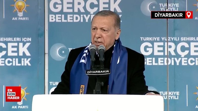 Cumhurbaşkanı Erdoğan'dan Diyarbakır'da yatırım ve terörle mücadele mesajı