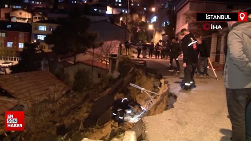 İstanbul Maltepe’de yol çöktü