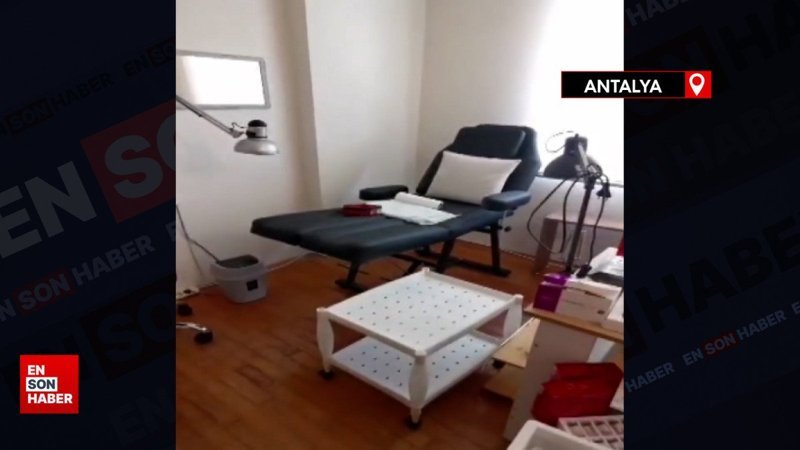 Ukraynalı kadın, Antalya'da kiraladığı evi estetik merkezine dönüştürmüş