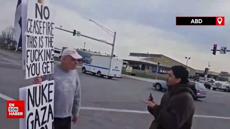 Gazze'ye nükleer bomba atılmasını isteyen gösterici saldırıya uğradı