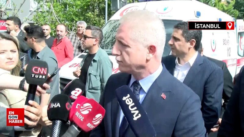 Vali Davut Gül Beşiktaş’taki yangın hakkında açıklama yapıyor