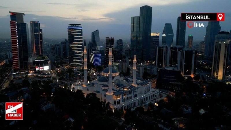 Göz kamaştıran Barbaros Hayrettin Paşa Camii böyle görüntülendi