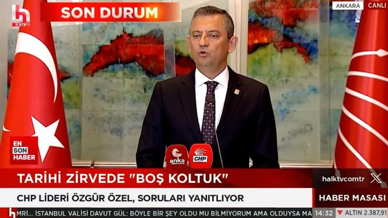 Özgür Özel'den boş koltuk açıklaması