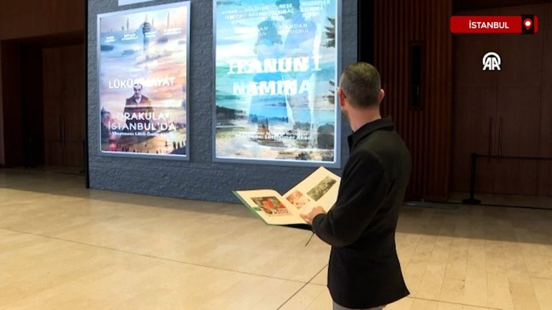 Yapay zeka ile yeniden üretilen 100 Yılın 100 Sinema Eseri'ndeki afişler AKM'de sergileniyor