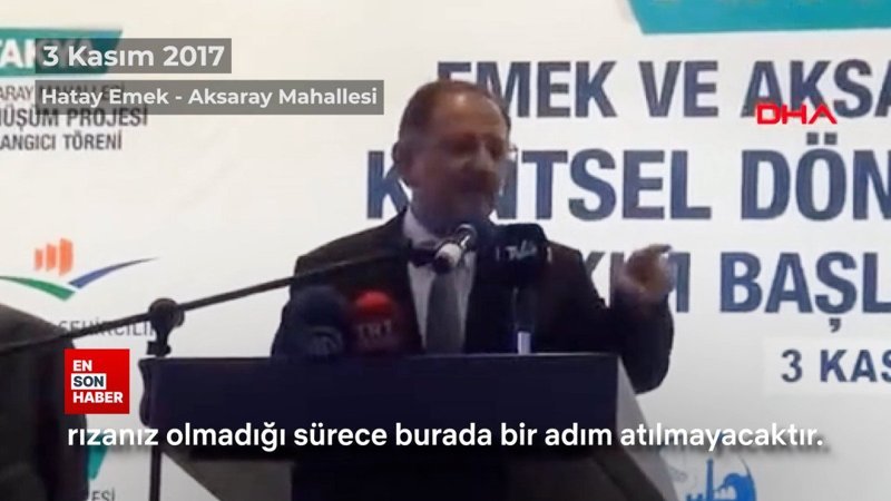 Hatay'da engellenen kentsel dönüşüm töreninin görüntüleri