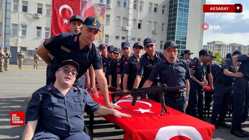 Aksaray'da 45 özel genç Temsili Askerlik Uygulaması çerçevesinde askere alındı