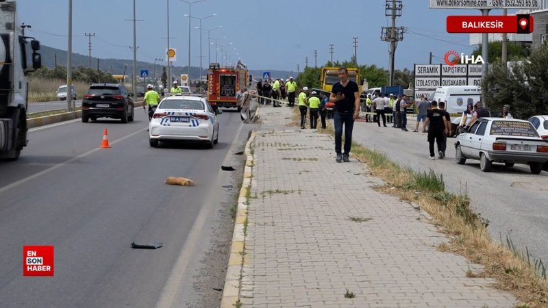 Balıkesir- İzmir yolunda trafik kazası