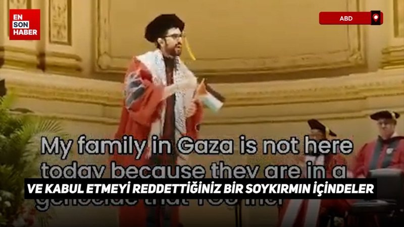 ABD'de Filistinli öğrencinin Gazze haykırışı