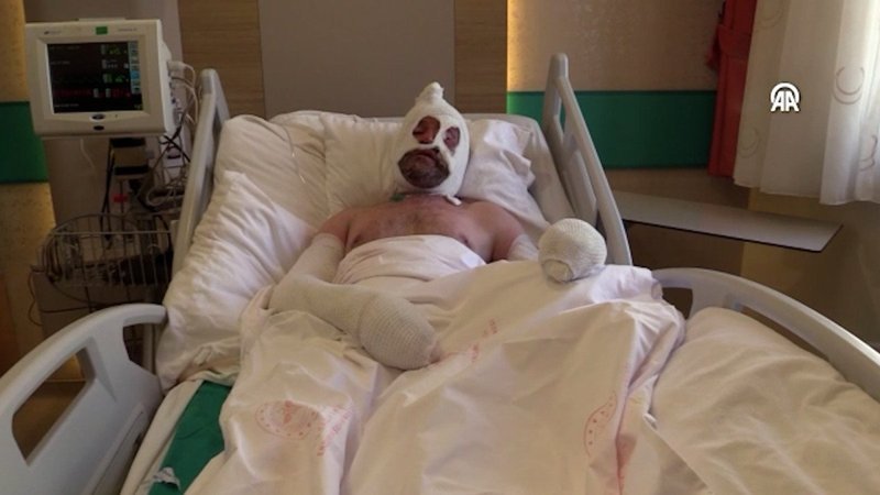 Sobanın yanında unuttuğu benzin bidonu canından ediyordu