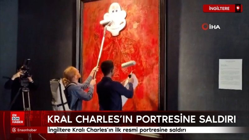 İngiltere Kralı Charles'ın ilk resmi portresine saldırı