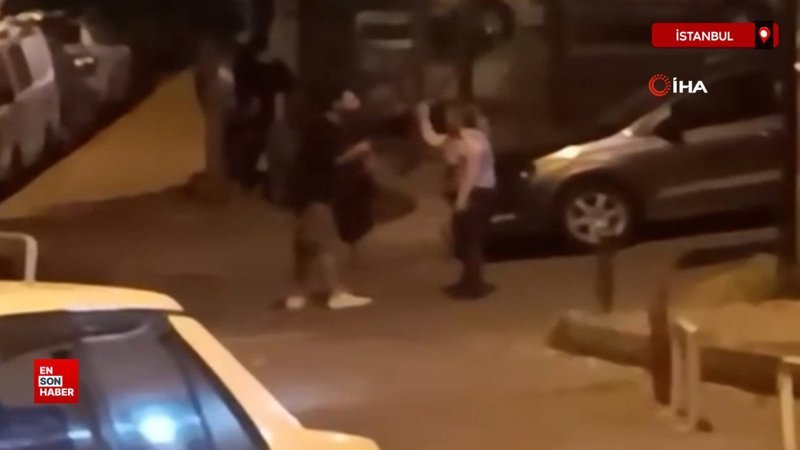 Karaköy'de aldatma kavgası kamerada