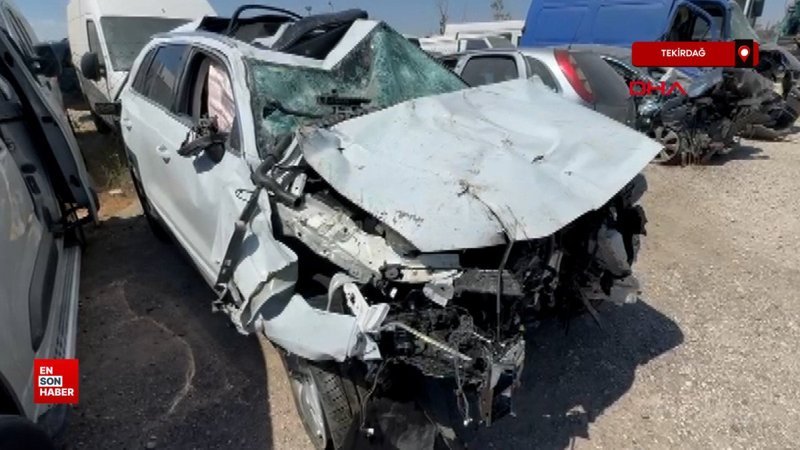 Tekirdağ'da araç takla attı: Yaralılar var