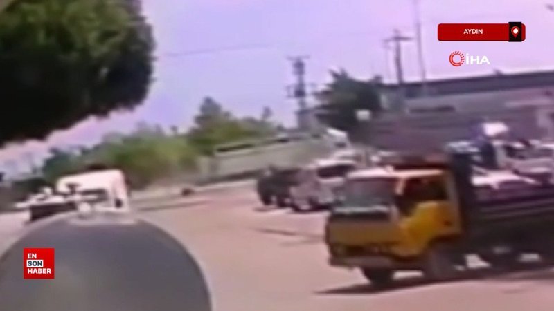 Aydın'da kazaya sebebiyet verdiği iddia edilen tırın görüntüsü ortaya çıktı