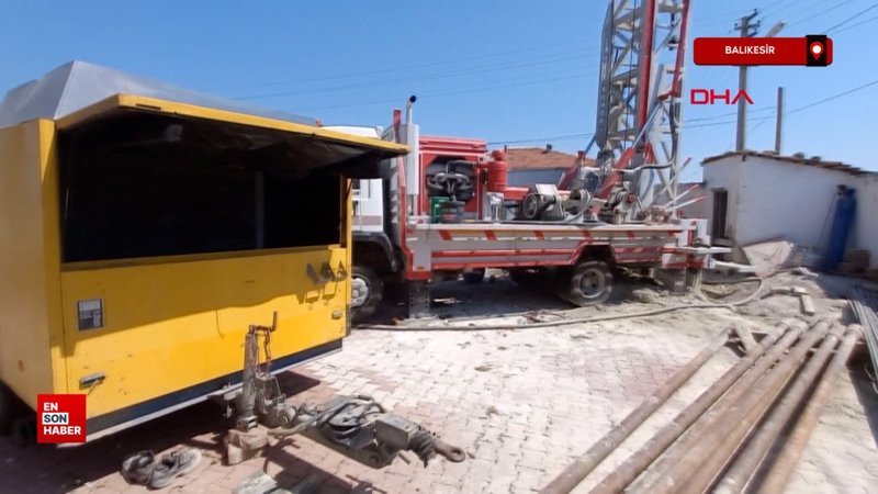 Balıkesir’de arıza yapan sondaj makinesi, tamir sırasında patladı