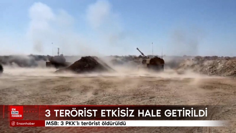 MSB: 3 PKK'lı terörist öldürüldü