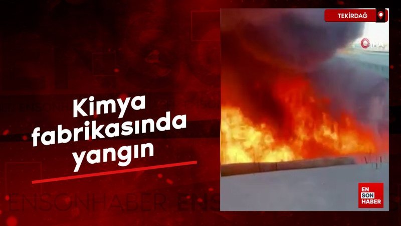 Tekirdağ'da kimya fabrikasında yangın