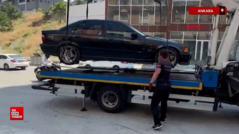 Ankara'da drift atan sürücüye 47 bin lira ceza