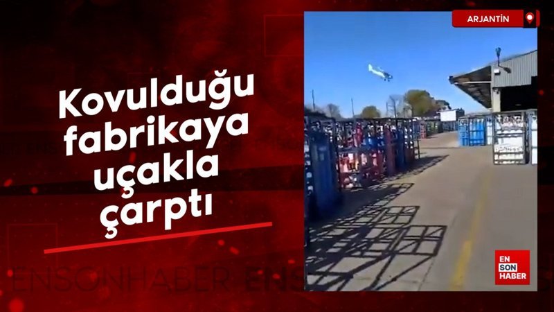 Arjantin'de bir işçi, kovulduğu fabrikaya uçakla çarptı