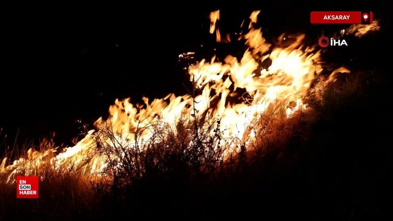 Aksaray'da geceyi aydınlatan alevler paniğe neden oldu