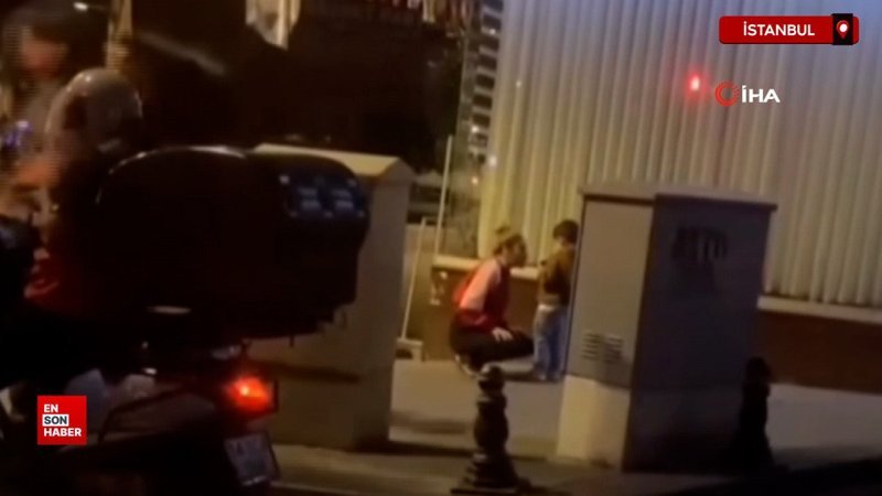 İstanbul'da sokak ortasında küçük çocuğa şiddet uyguladı