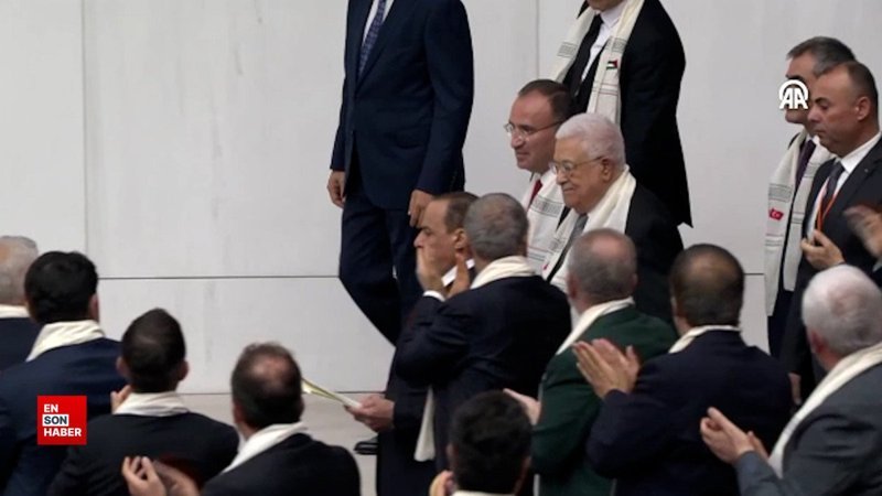 Mahmud Abbas, TBMM'de ayakta alkışlandı
