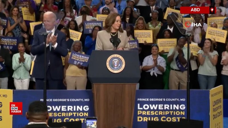 Biden, seçim yarışından çekildikten sonra ilk kez Harris ile mitinge katıldı