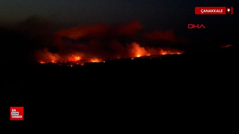 Çanakkale'de orman yangını: Yangında 14 saat geride kaldı