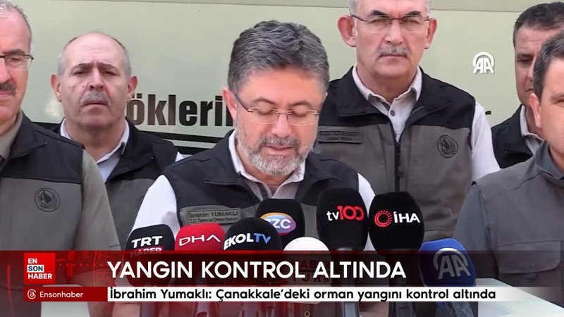 İbrahim Yumaklı: Çanakkale'deki orman yangını kontrol altında